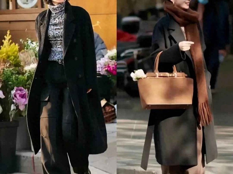 胯大女生冬季穿搭图鉴：成都街拍的大衣+阔腿裤，高级显瘦又保暖