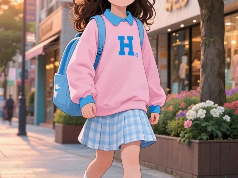 金色双肩包穿衣搭配：元气少女的时尚秘诀