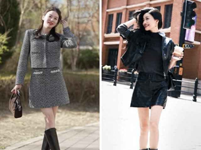 小个子秋冬穿搭秘诀：短外套配短裙，显高又洋气